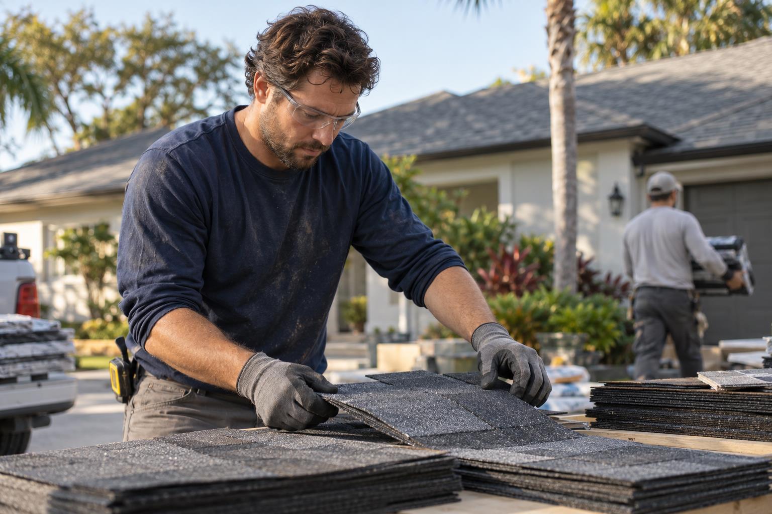 Architectural dimensional shingle roof